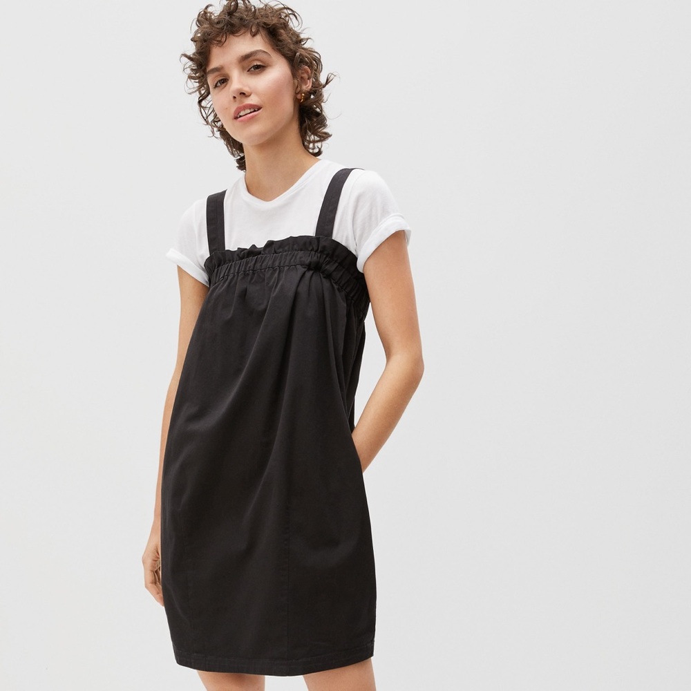 Everlane black paperbag dress